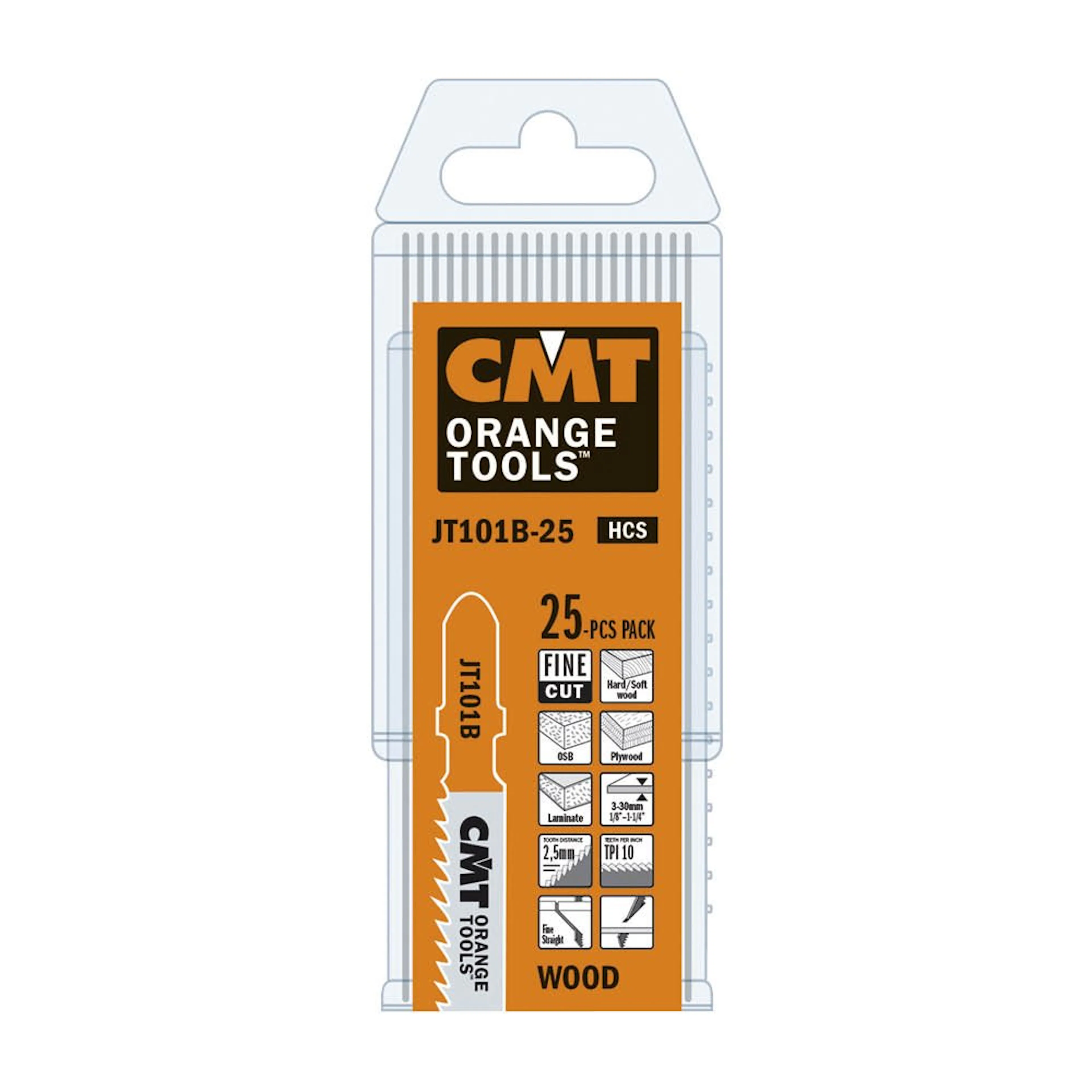 Sticksågblad CMT Orange Tools Trä 75mm HCS Fine JT101B-25