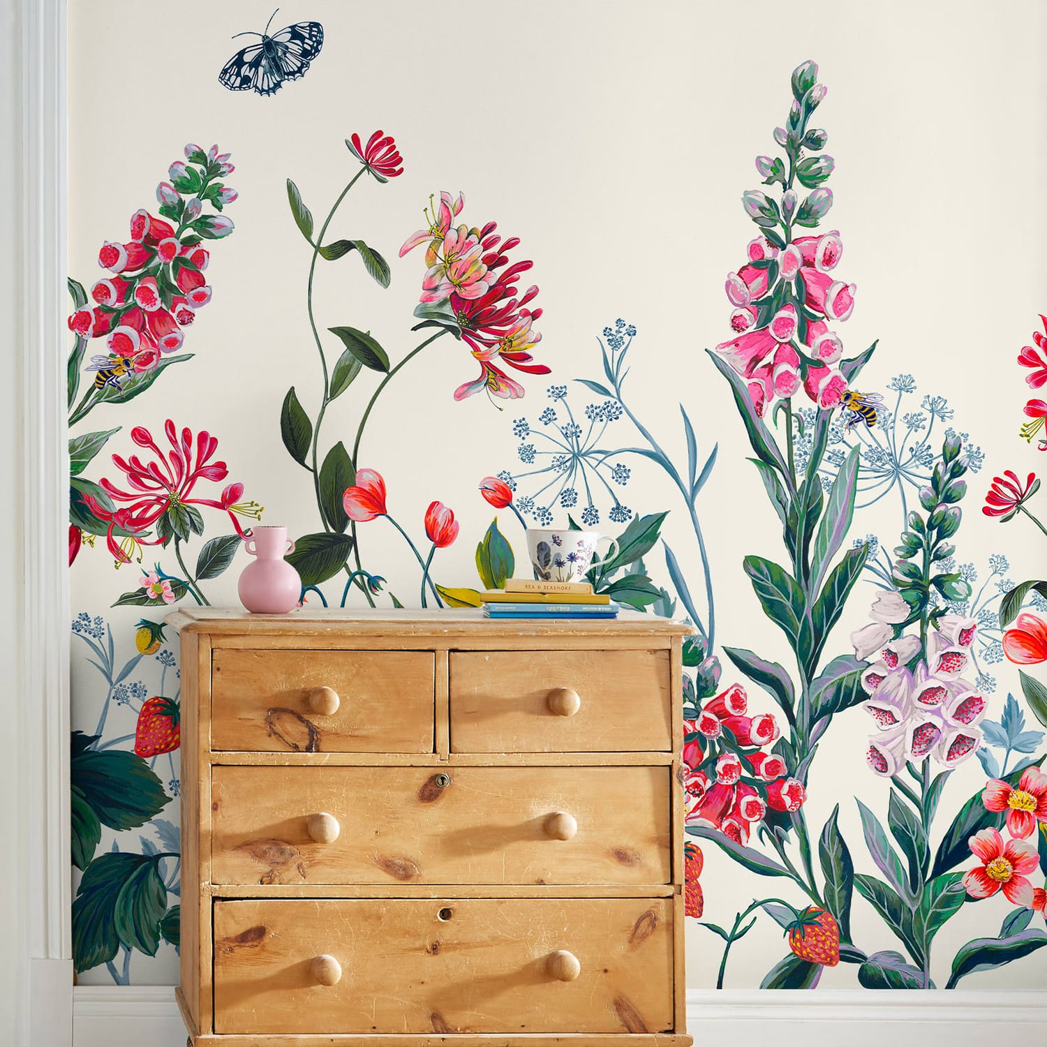 Fototapet Joules Permaculture Garden Crème Mural 300x280 cm