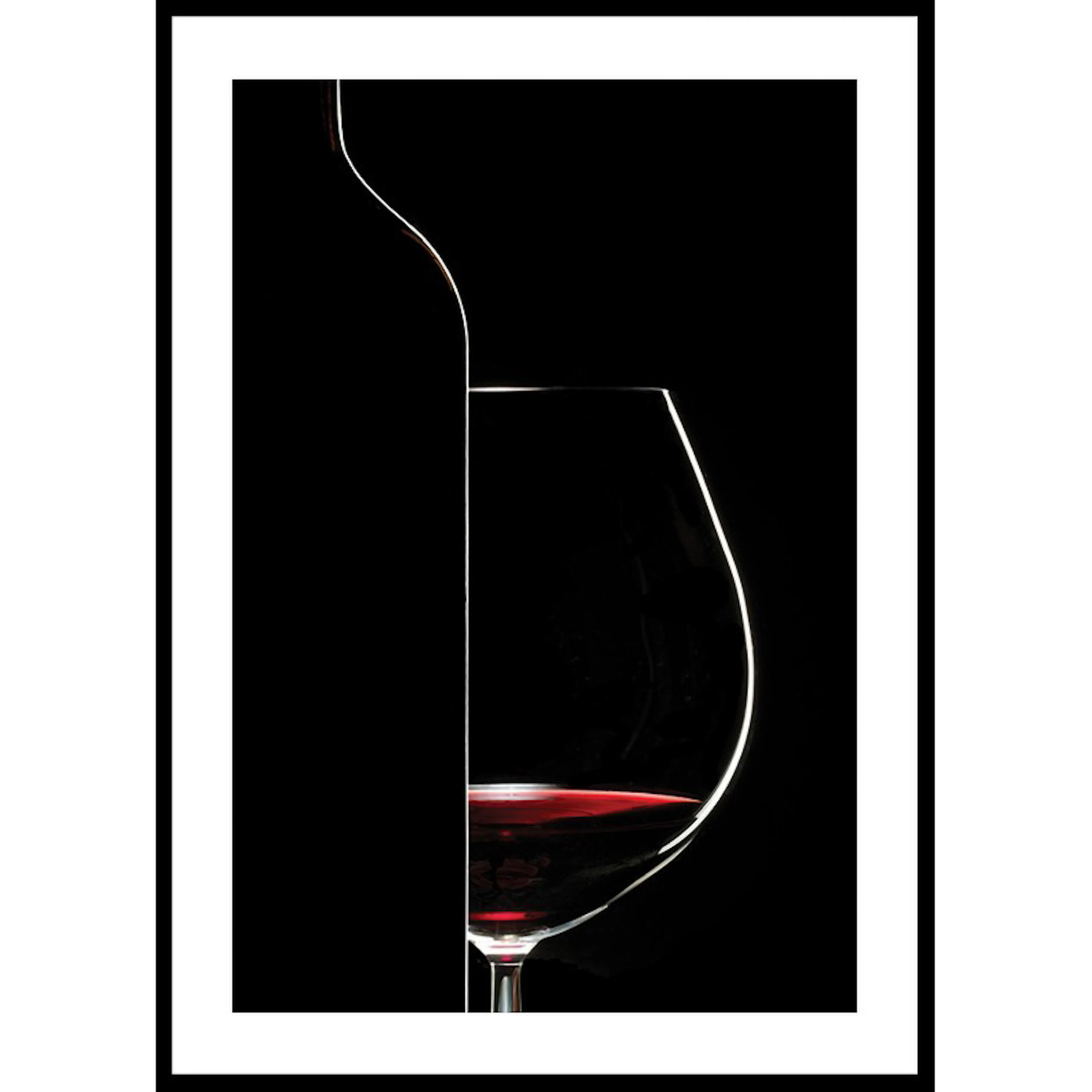 Red Wine And Bottle 30x40 30x40 cm