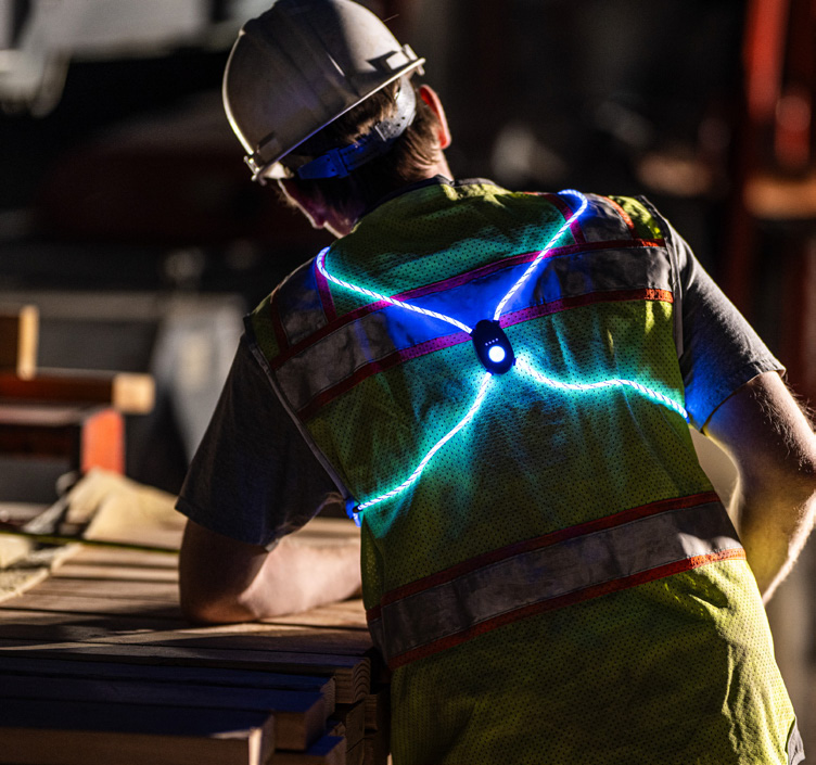 Säkerhetsväst Coast LH150 Med LED & Reflex