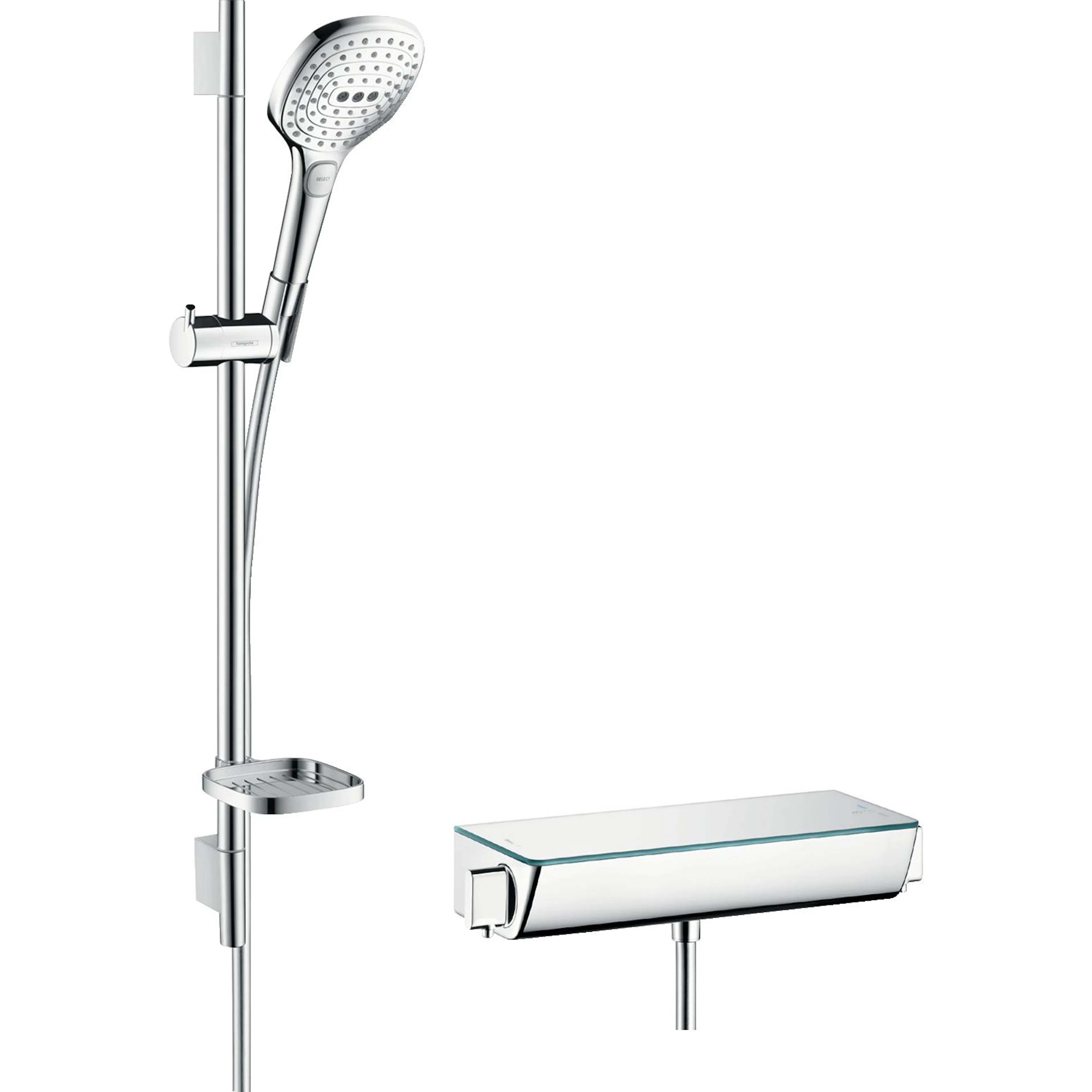 Raindance Select E Duschsystem 120 med Ecostat Select termos Krom, H: 718 mm