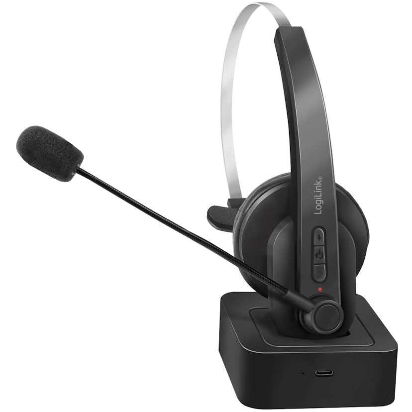 Bluetooth-headset LogiLink Mono inkl. Laddställ