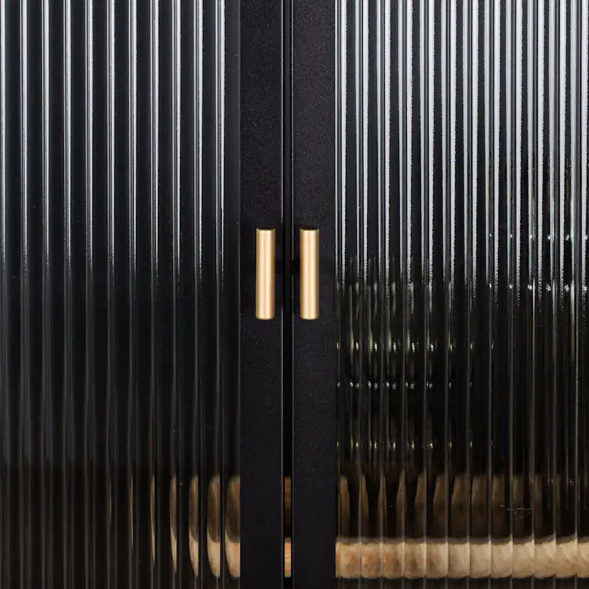 Vitrinskåp Venture Home Garis Svart Stål 160cm