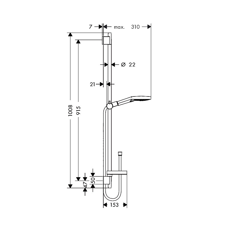 Duschset Hansgrohe Raindance Select S120 3jet Krom