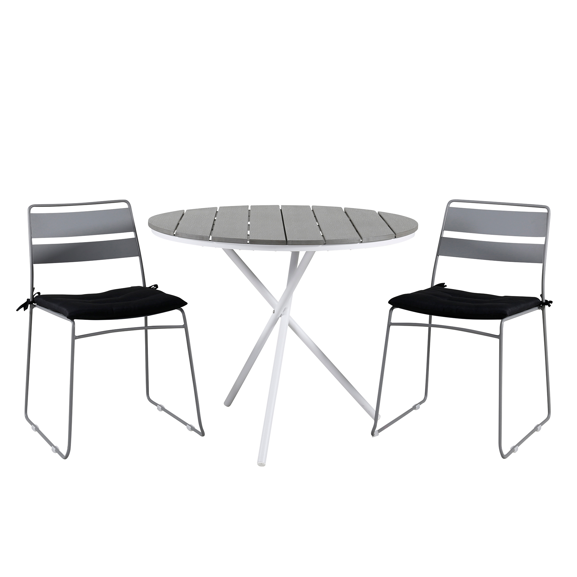 Matgrupp Venture Home Pandi Rund med 2 Liva Stolar