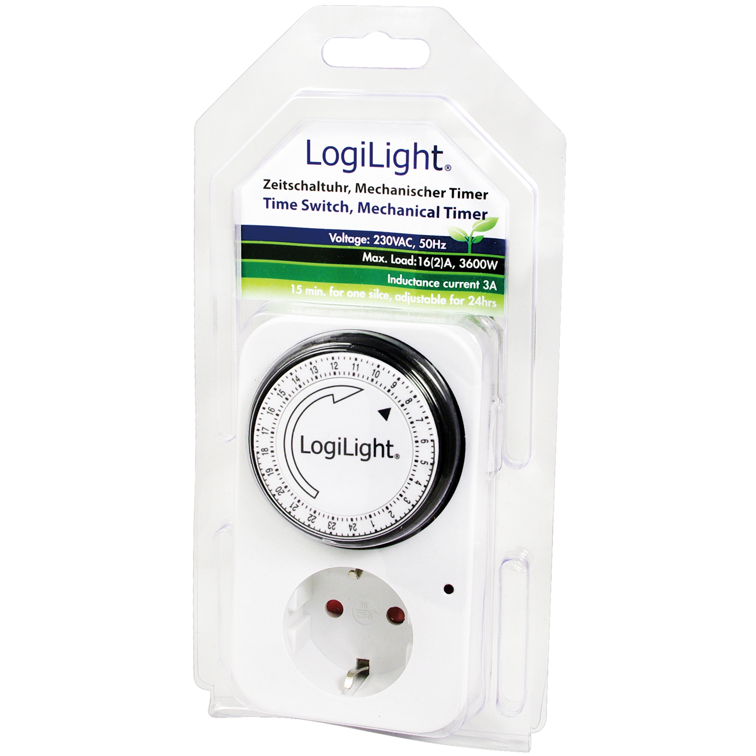 Inomhustimer LogiLink 24h Mekanisk 16A