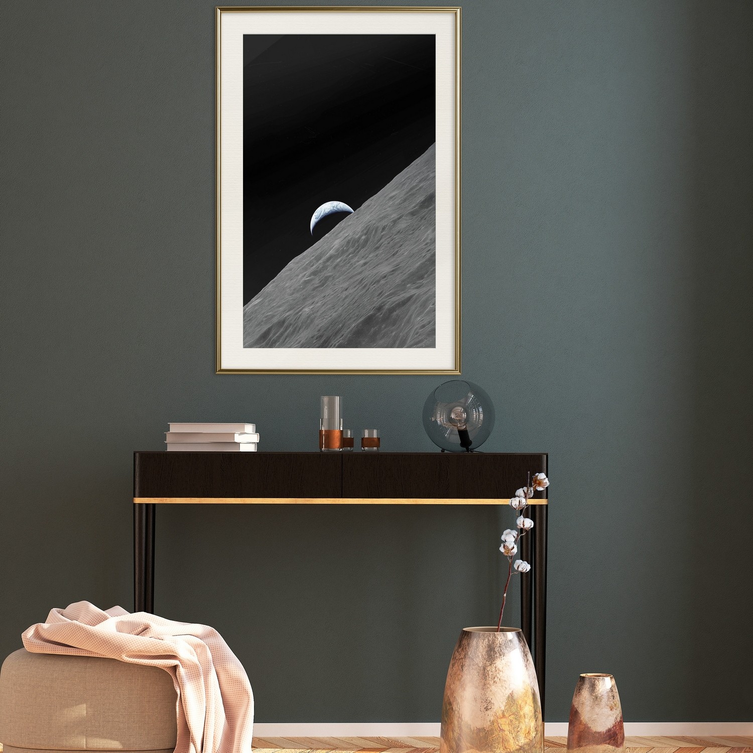 Affisch - Lonely Planet [Poster] 30x45 Guld ram med passepartout, 30x45 cm
