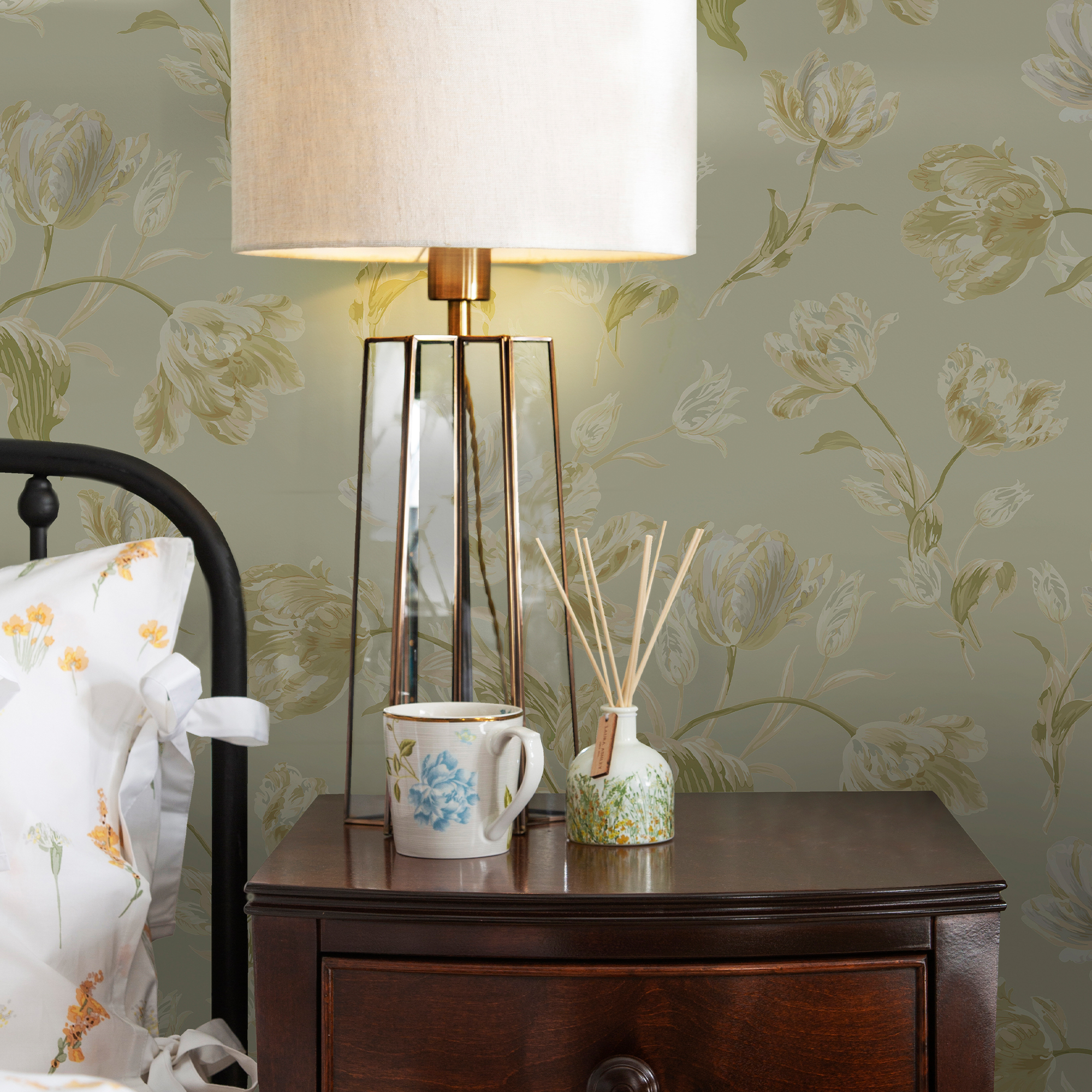 Tapet Laura Ashley Gosford Sage Grön 122769