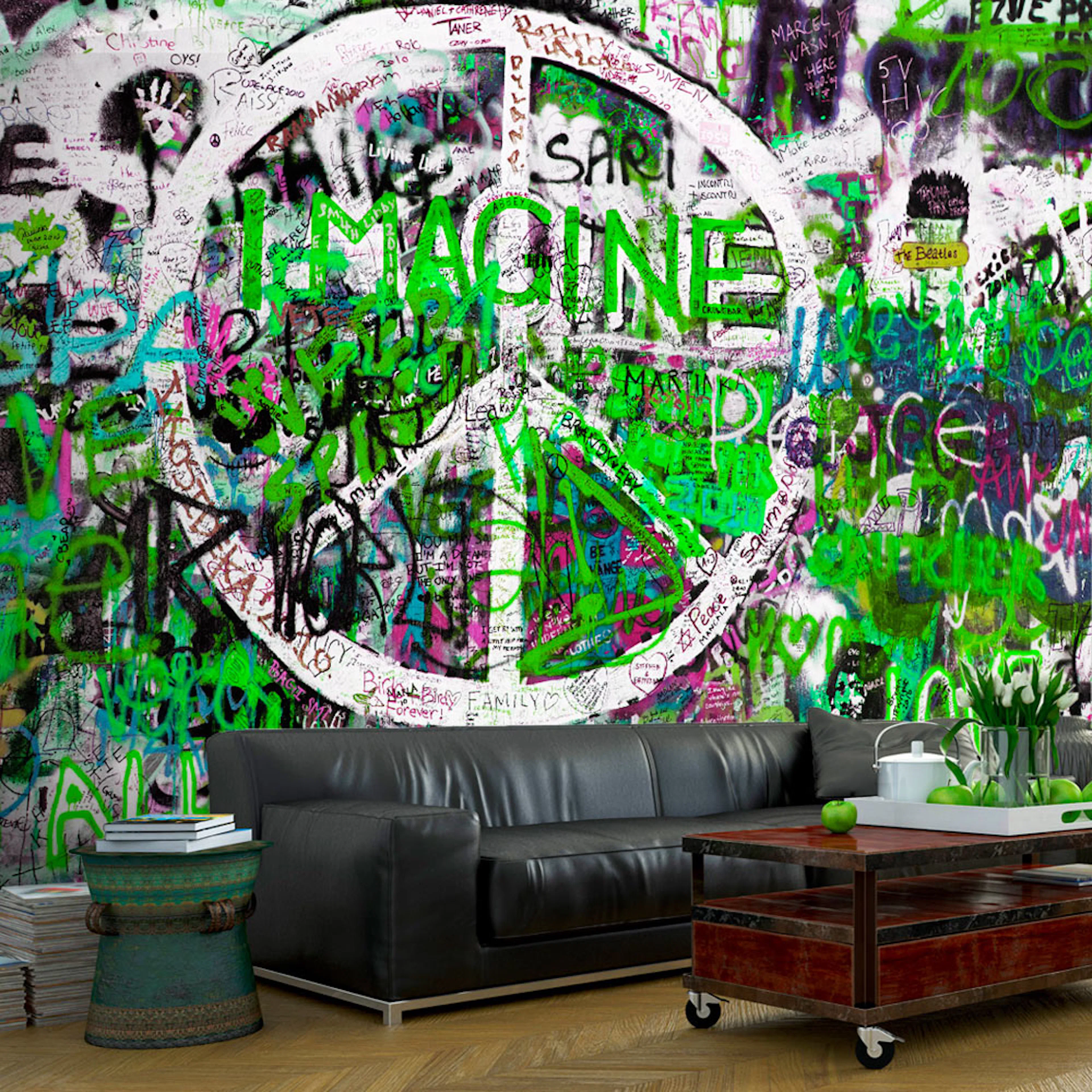 Fototapet Arkiio Green Graffiti