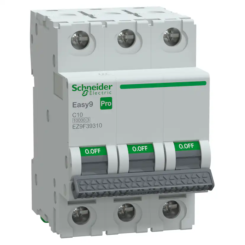 Minibrytare Schneider Electric Easy9 3-polig C-karakteristik 10–40A 10kA