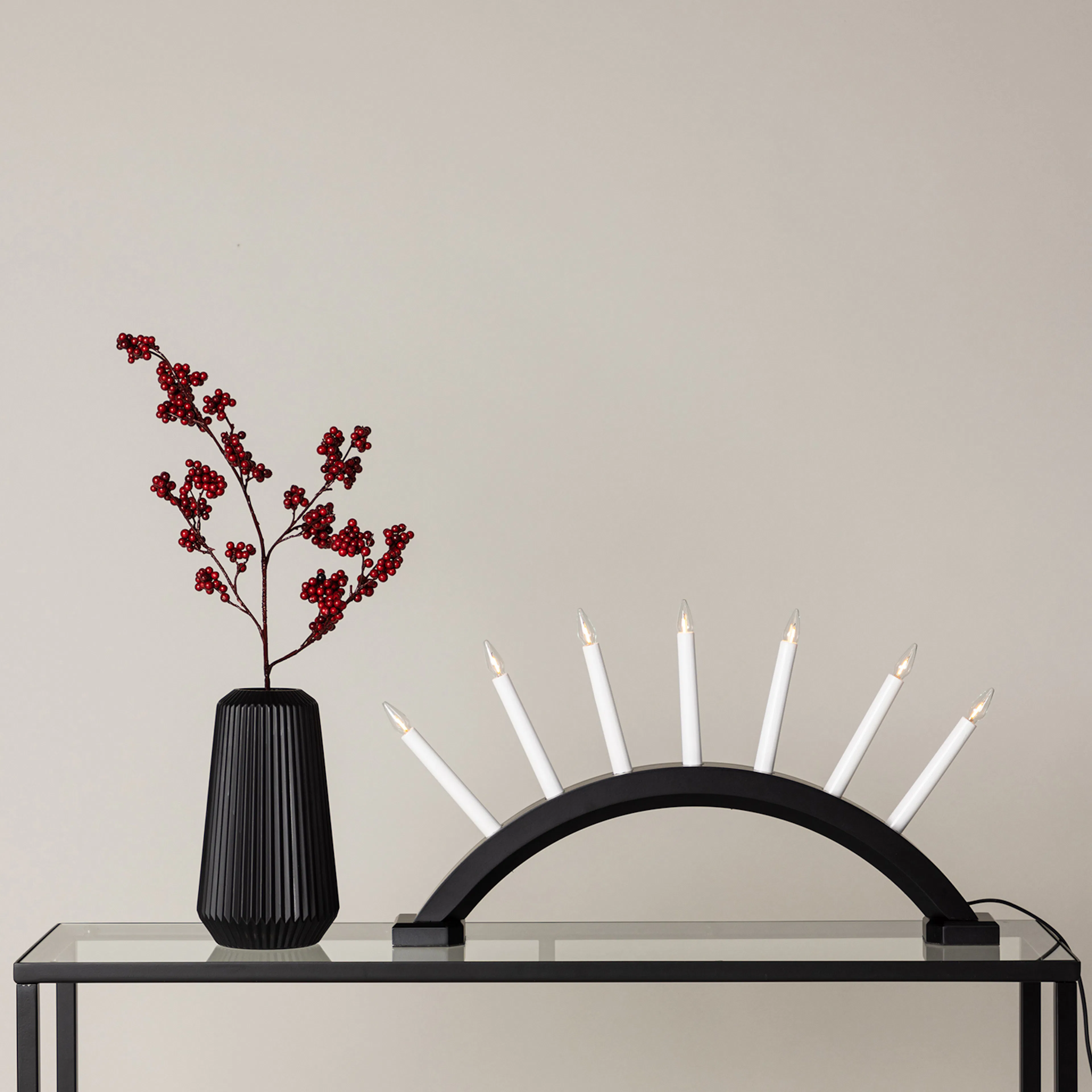 Kebnekaise 55cm Table Lamp - Black /  White Svart