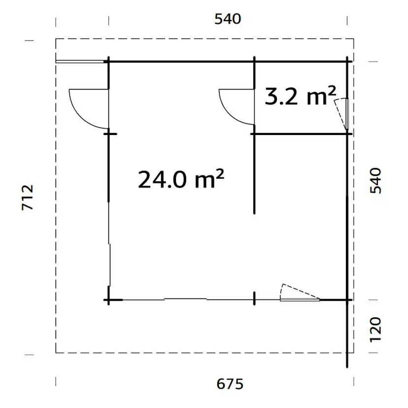 Trädgårdshus Palmako Cecilia 29,2 m2