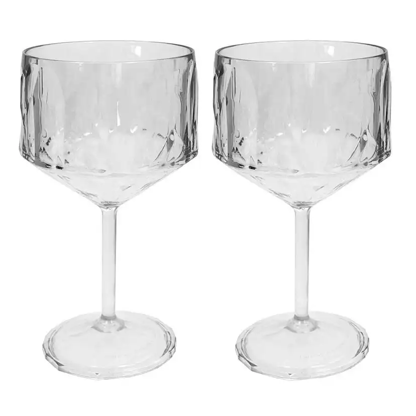 Club No. 15 Drinkglas Plast 400 ml Crystal Clear 2-pack