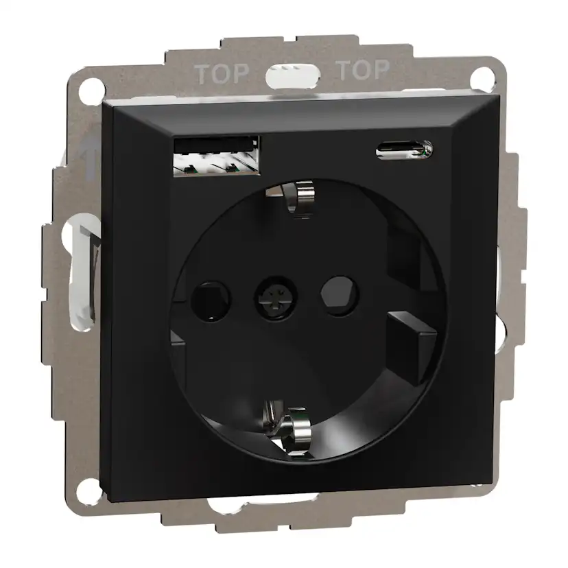 Ladduttag Elko Plus USB A+C 3A Schuco