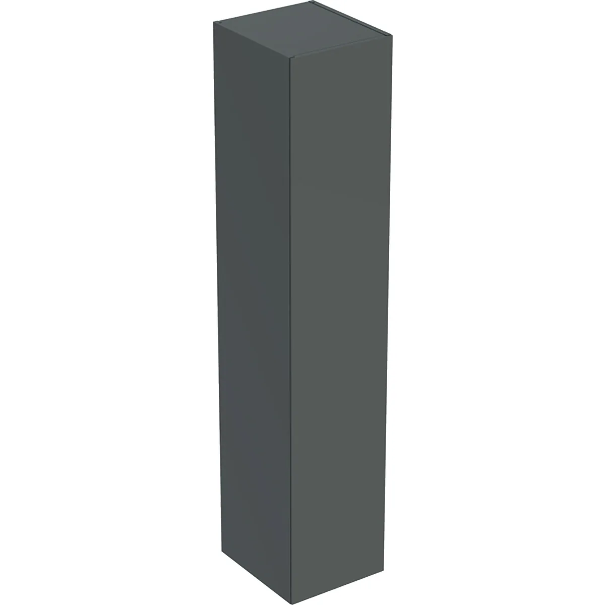 Ifö Elegant högskåp med en dörr: B=33cm, H=165cm, T=36.6cm, Mörkgrå