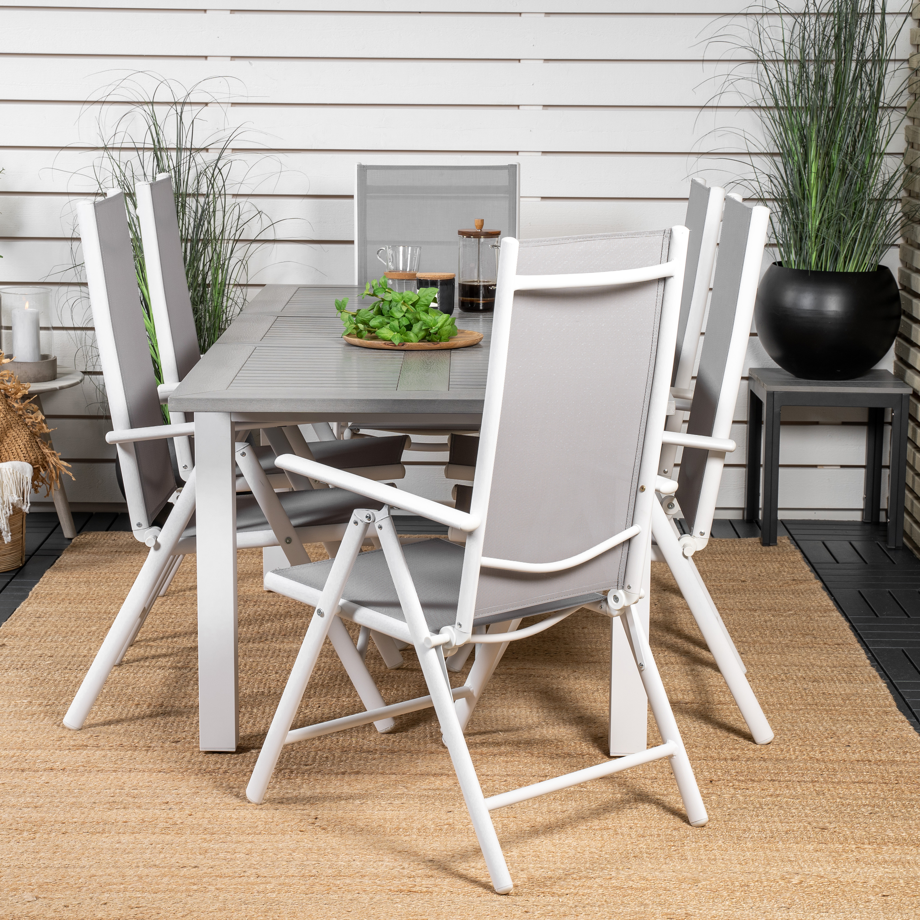 Matgrupp Venture Home Aleyna 160/240 med 6 Bront Matstolar