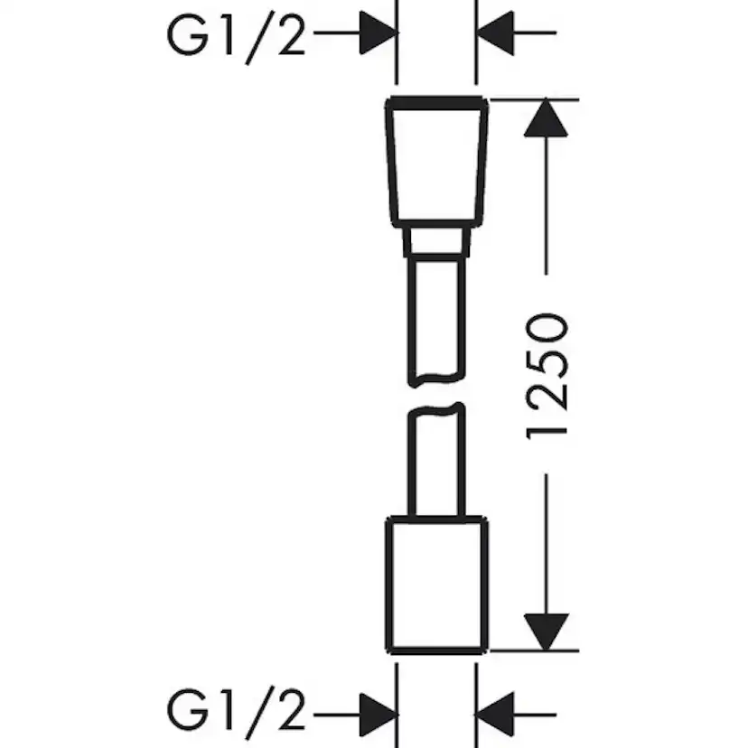 Textilduschslang Hansgrohe Designflex 125 cm