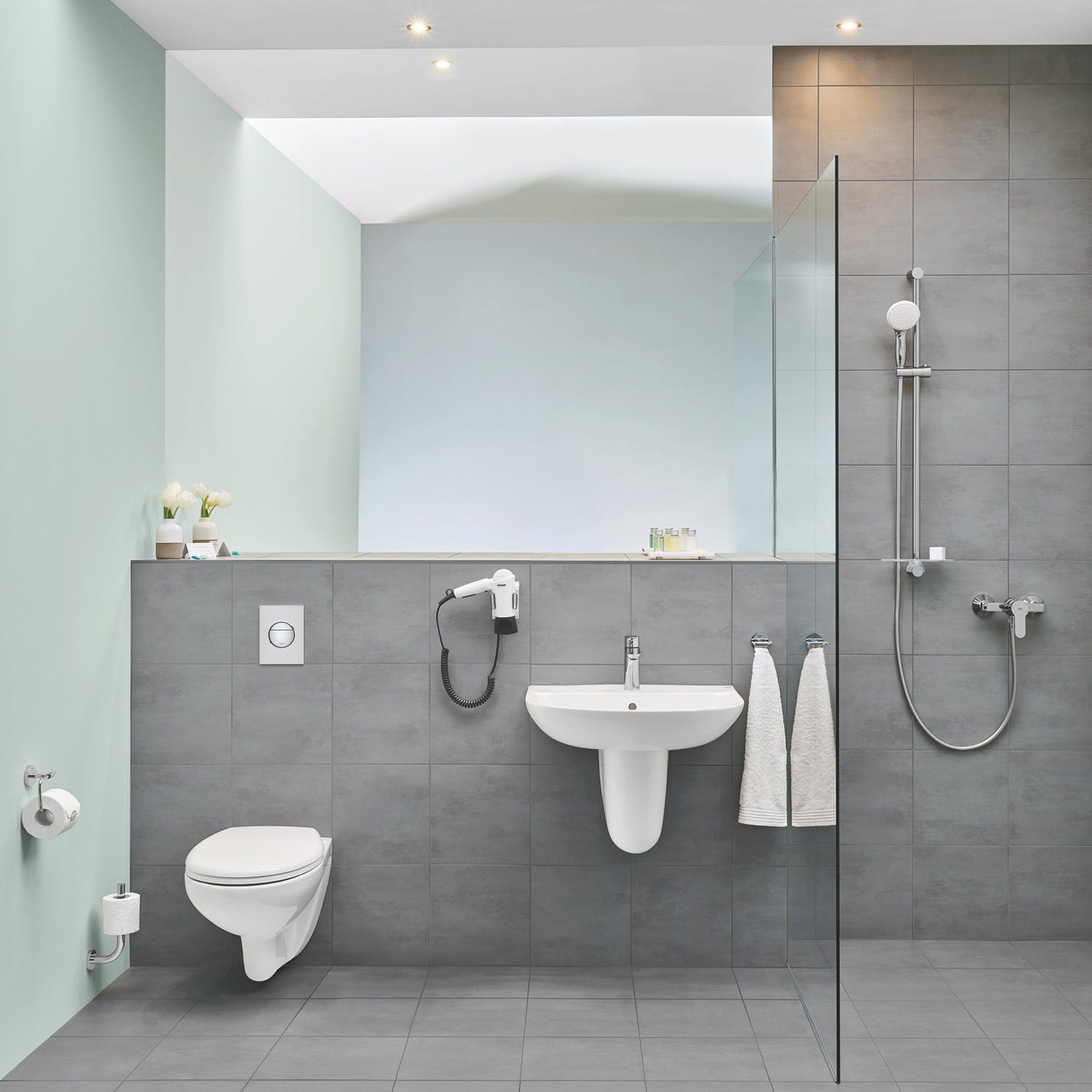 Vägghängd Toalettstol Grohe Bau Ceramic 39427 Komplett