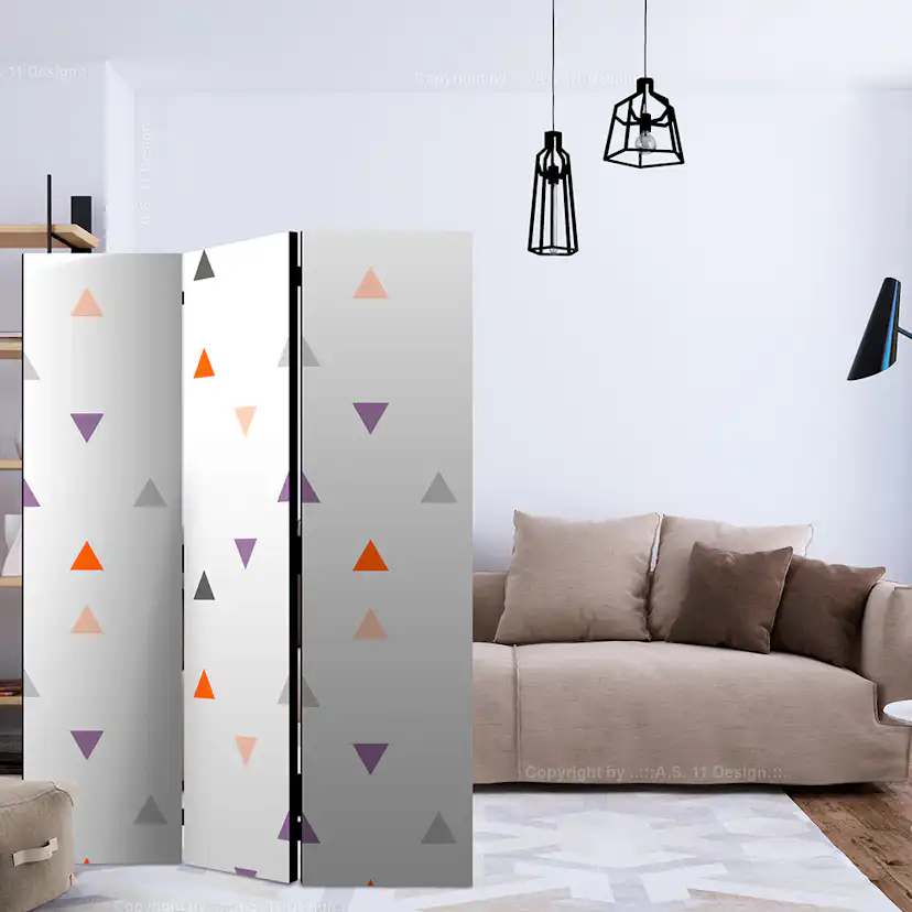 Rumsavdelare Skärmvägg Arkiio Triangles Rain 135x172 cm