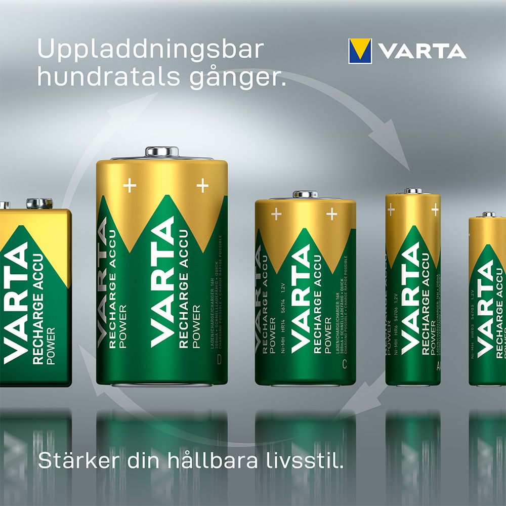 Batteri VARTA Laddningsbara Alkaliska AAA 1000 mAh 4-Pack