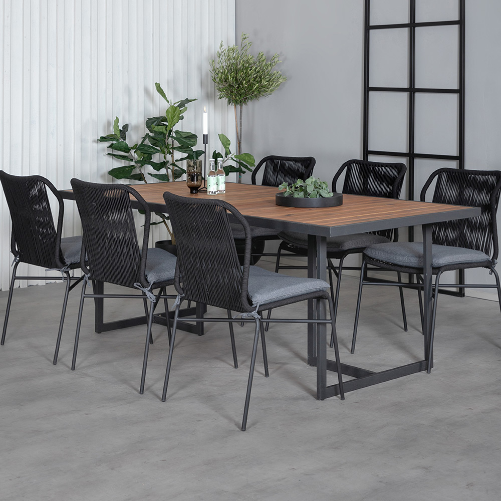 Matgrupp Venture Home King med 6 Julle Stapelbara Matstolar