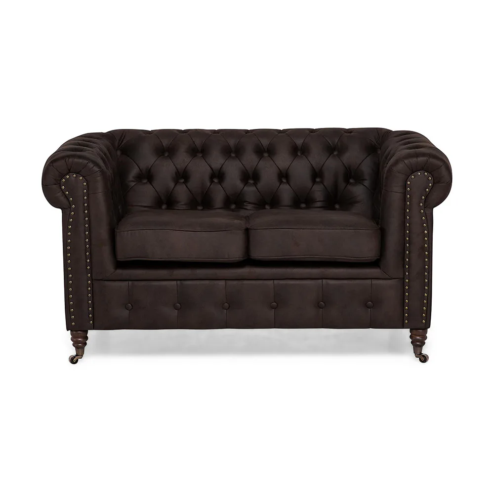 2-sitssoffa Manor House Chesterfield Deluxe Konstläder