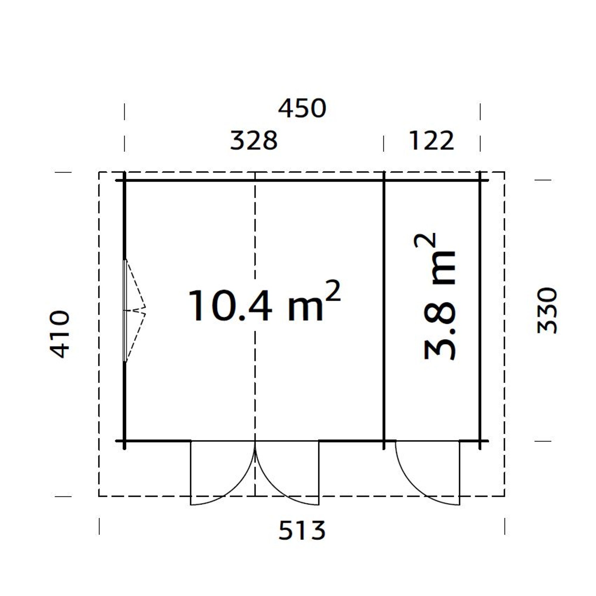 Stuga Palmako Emma 14,2 m2