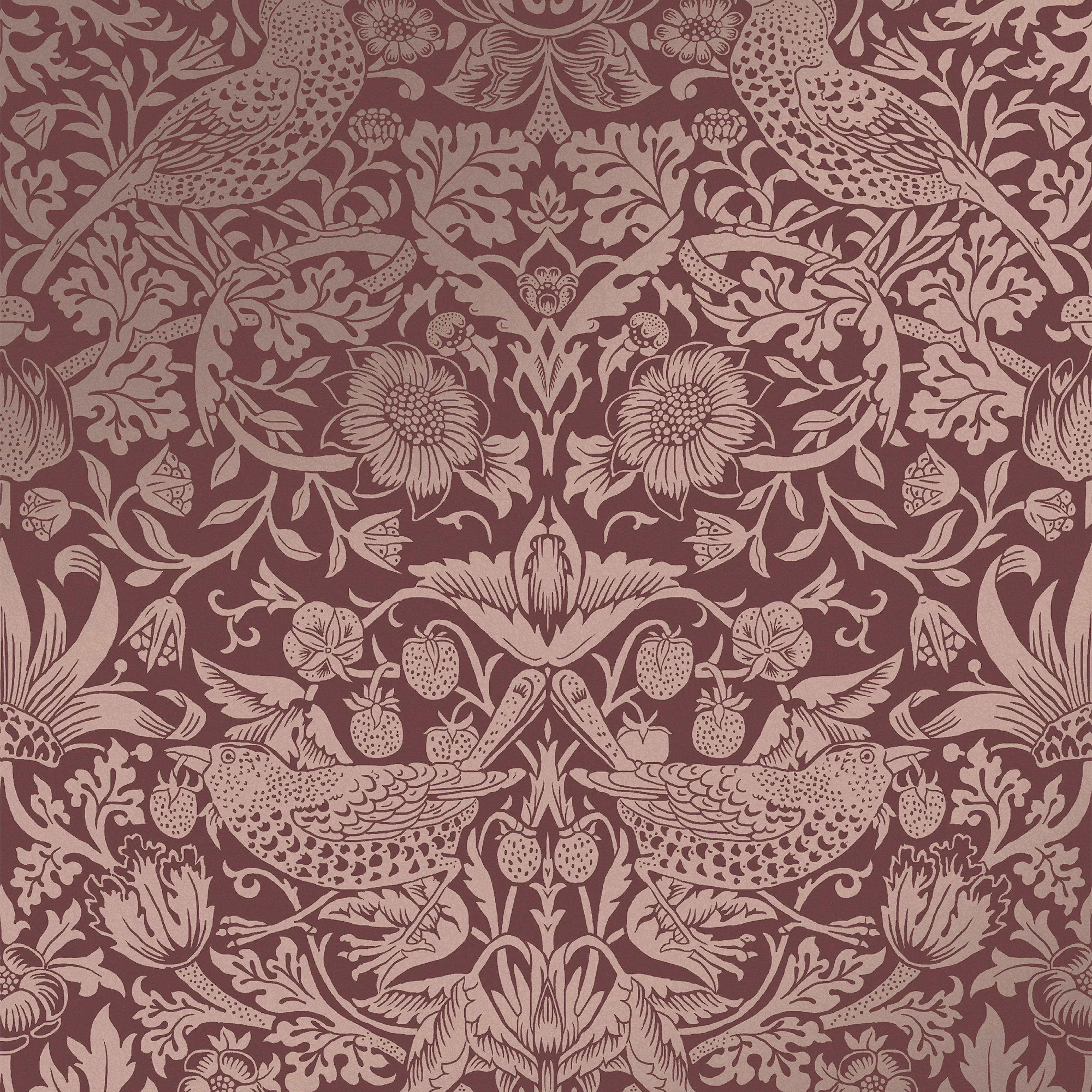Tapet William Morris At Home Strawberry Thief Fibrous 124235