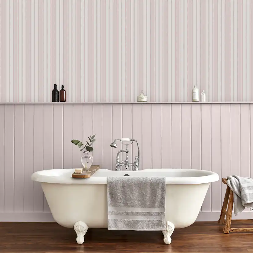 Tapet Laura Ashley Heacham Stripe Rosa