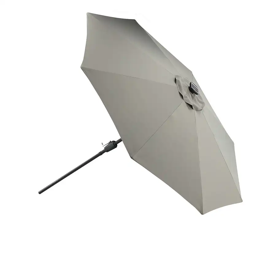 Sabal Umbrella with LED, Grey, 270 Grå
