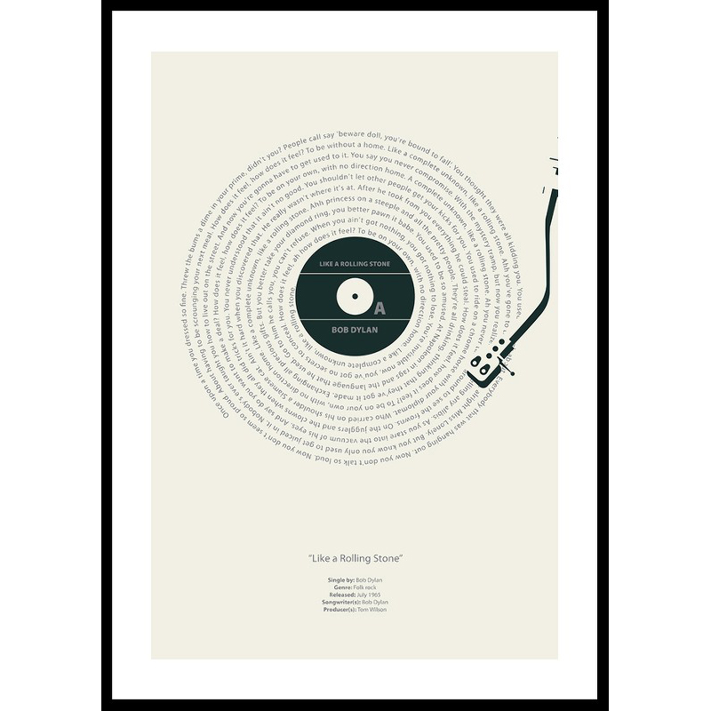 Like A Rolling Stone Vinyl By Bob Dylan 50x70 50x70 cm