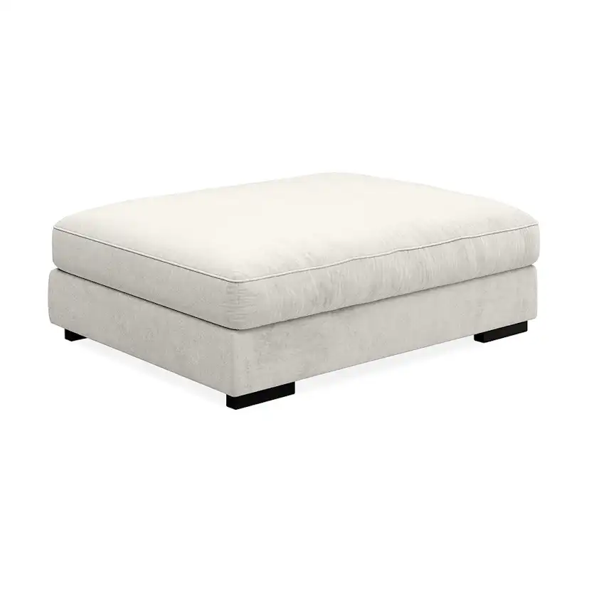 Dubai Fotpall Sammet Beige