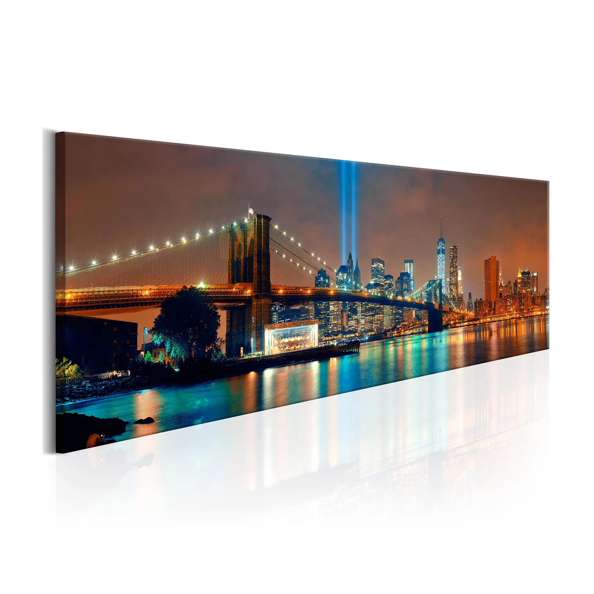 Tavla - New York City Beautiful Night 135x45 135x45 cm