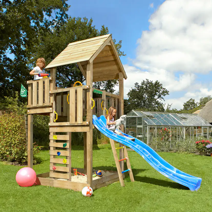 Lektorn Jungle Gym Palace 2.1 Blå Rutschkana