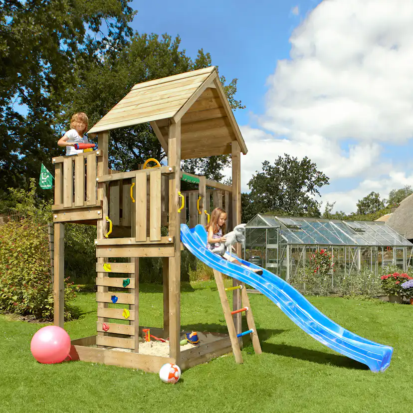 Lektorn Jungle Gym Palace 2.1 Blå Rutschkana