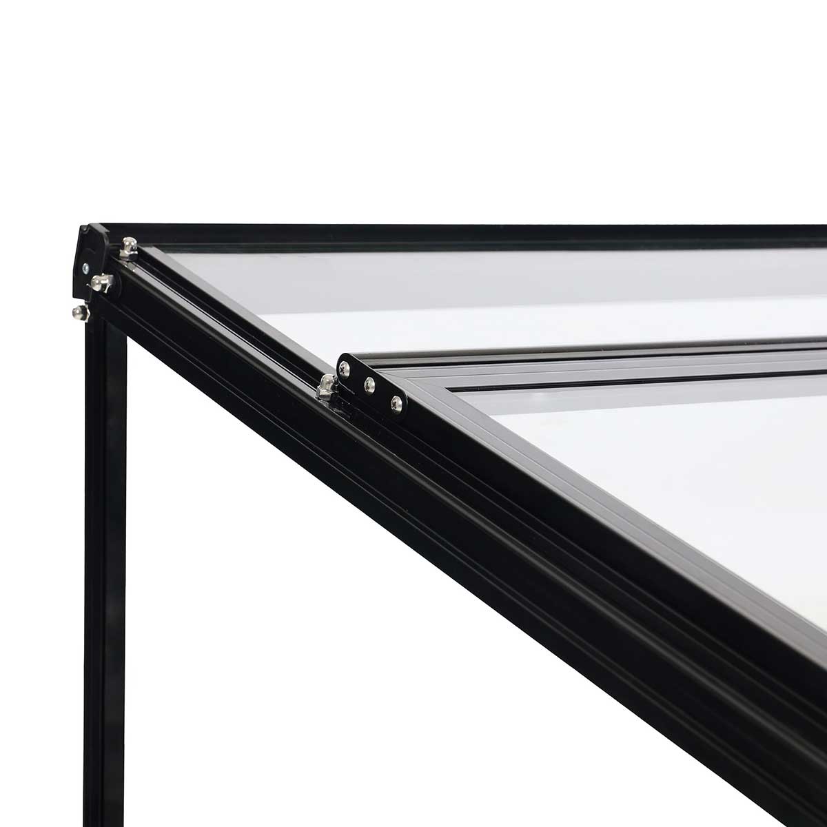 Växthus Metalcraft 1,02 kvm Svart Rektangulärt