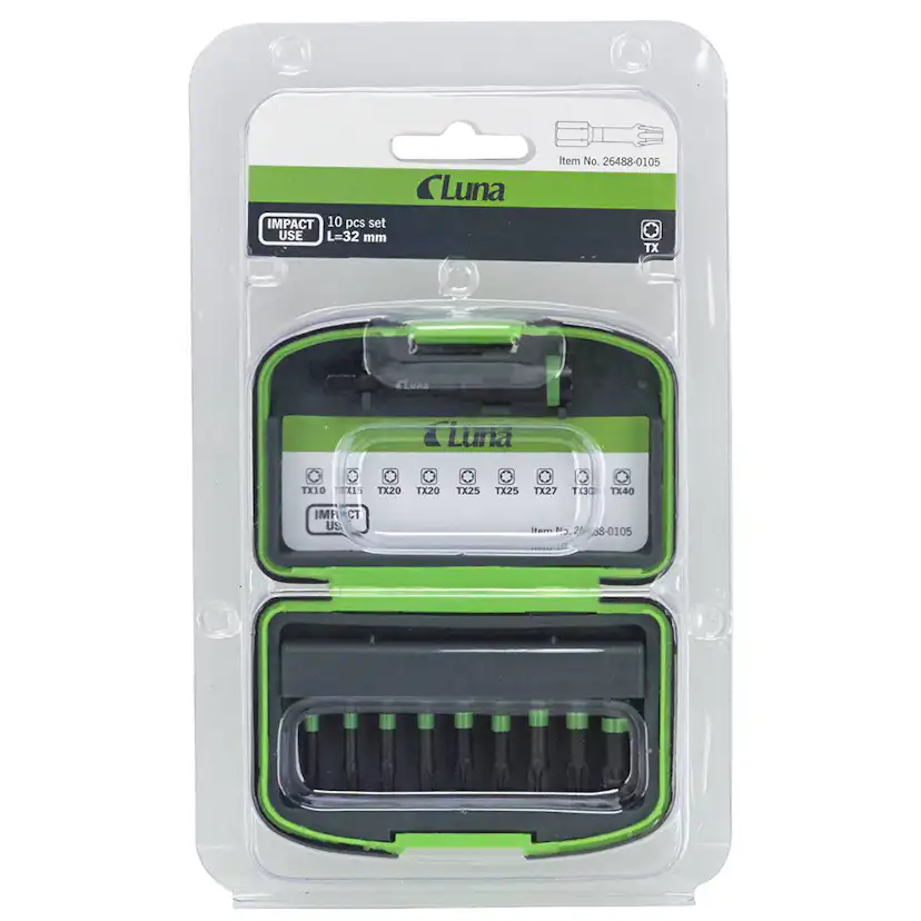 Bitssats Luna Tools 10 Delar Impact Torx