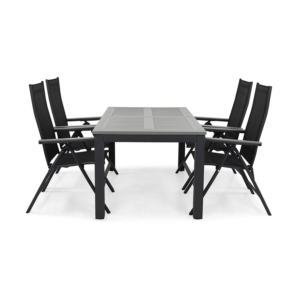 Matgrupp Comfort Garden Monaco med 4 Positionsstolar