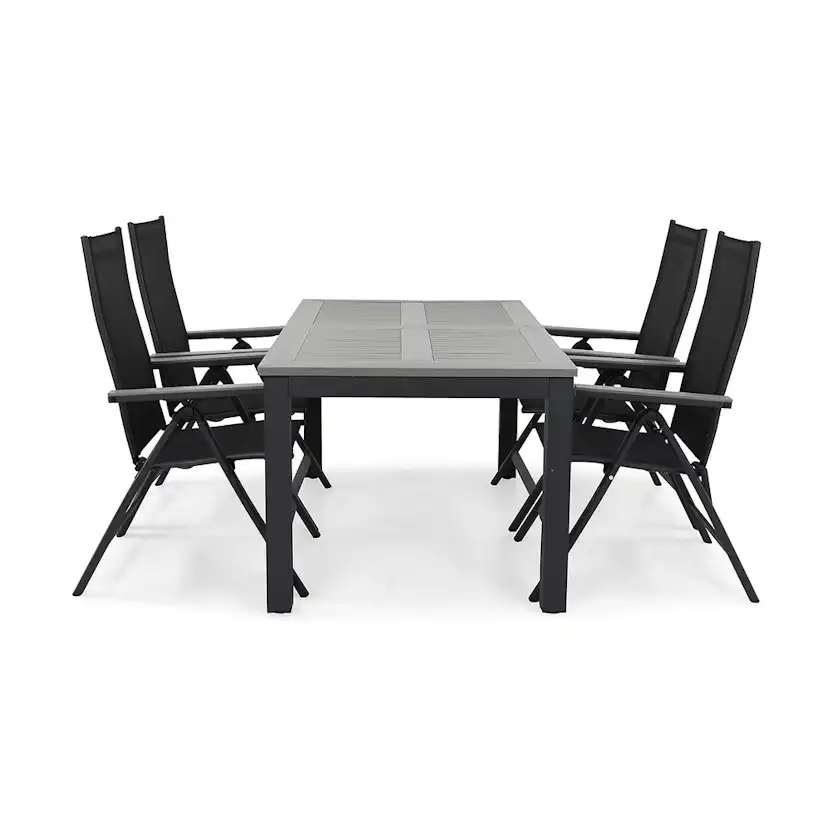 Matgrupp Comfort Garden Monaco med 4 Positionsstolar