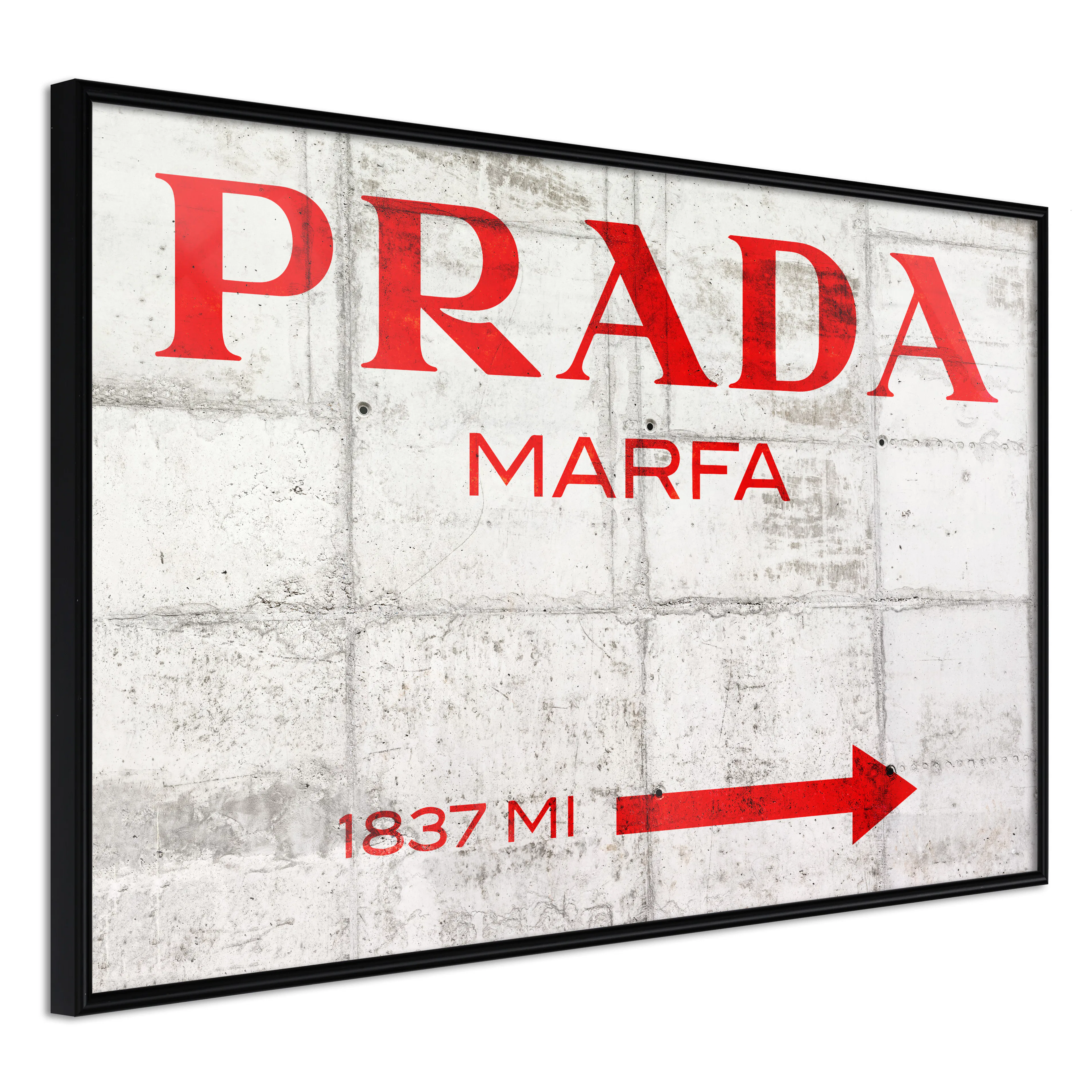 Affisch - Prada Concrete [Poster] 60x40 Svart ram, 60x40 cm