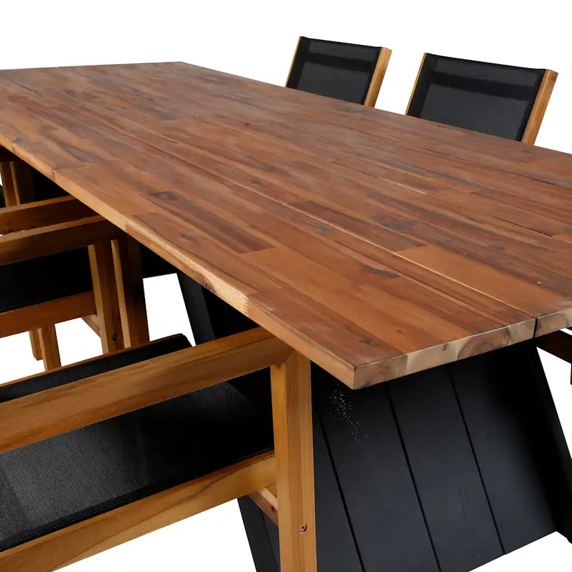 Matgrupp Venture Home Doni med 6 Vum Stapelbara Matstolar