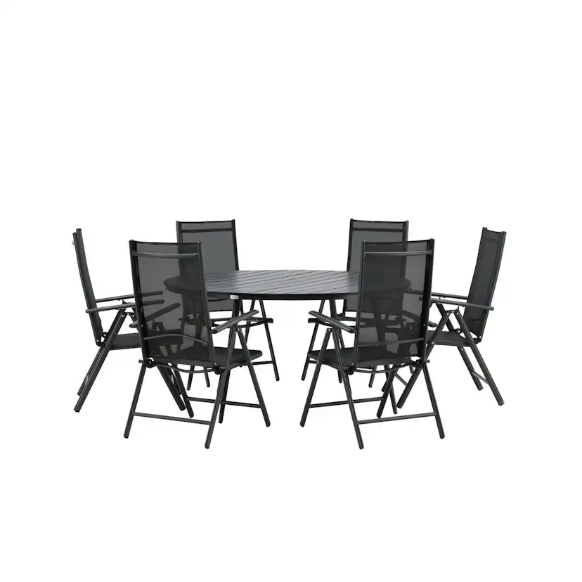 Matgrupp Venture Home Break Matgrupp Utomhus Rund 150 cm med 6 Break Positionsstol