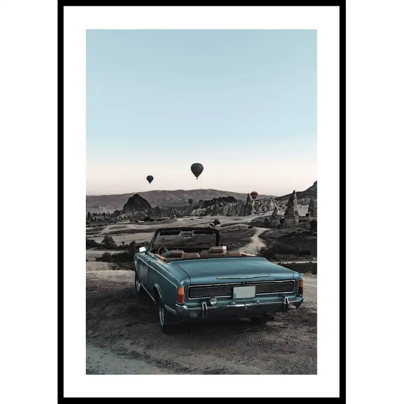Poster Gallerix Vintage Car Lookout Point