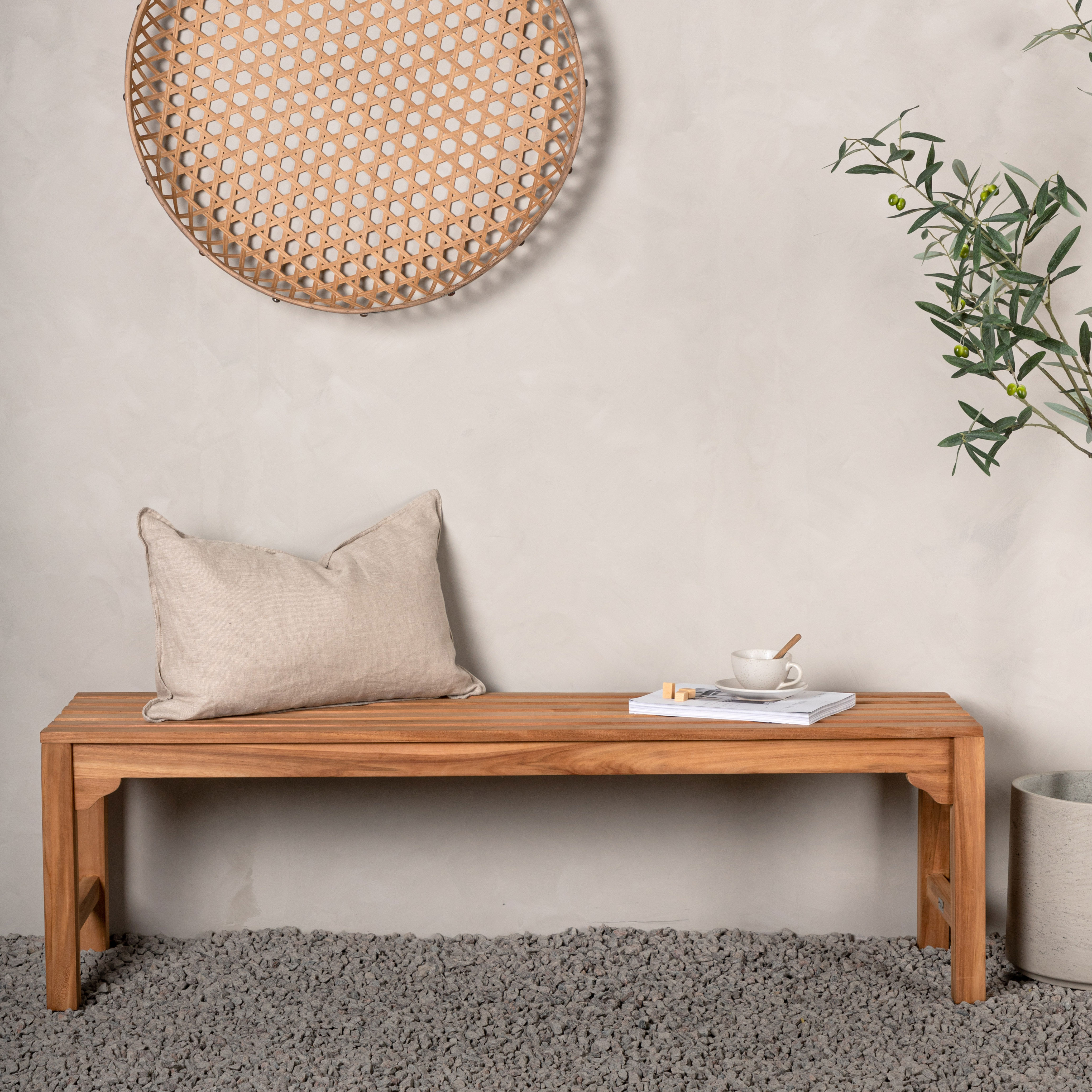 Trädgårdsbänk Venture Home Kenya, Bänk för Utemiljö i Trä