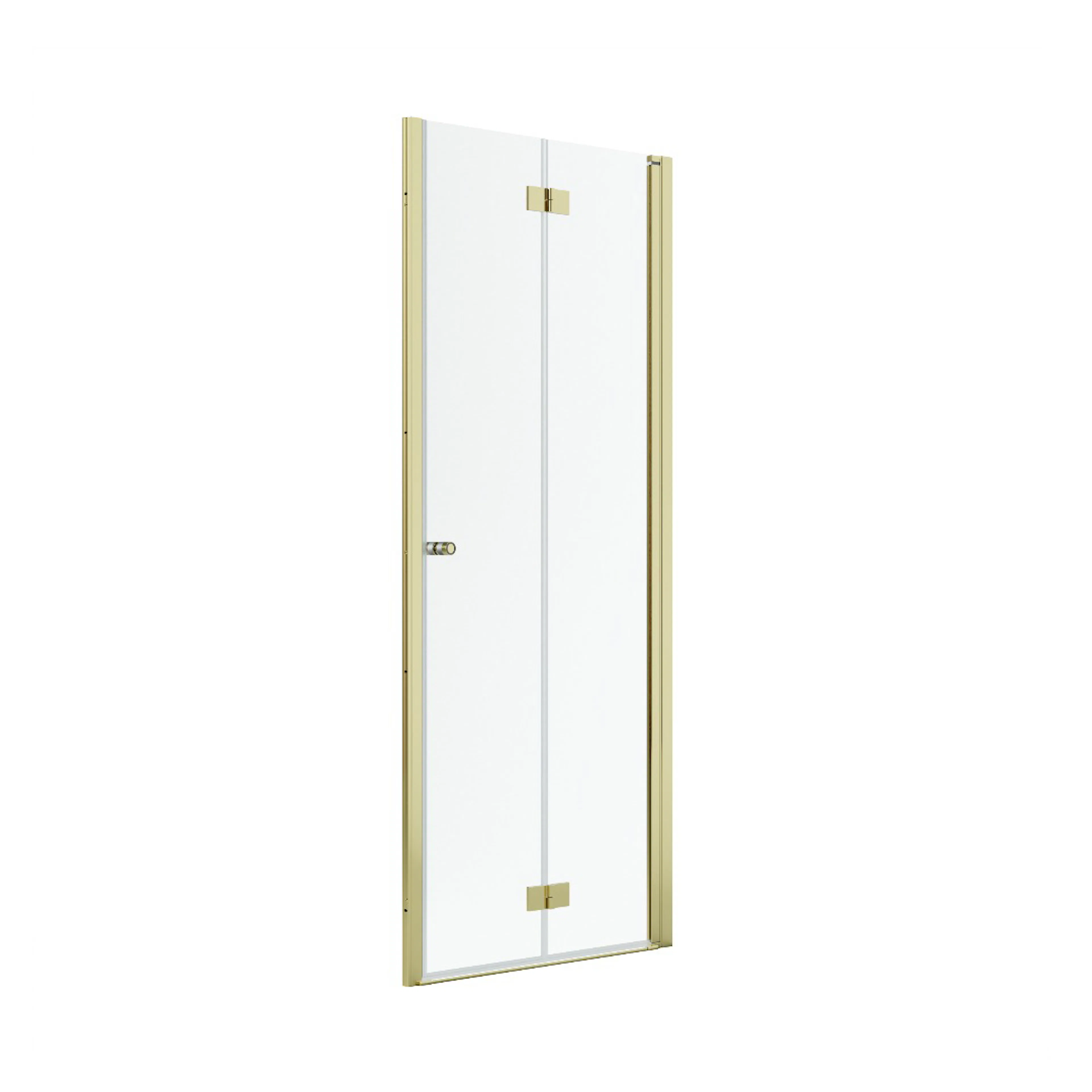 Noma 180 nischvikdörr, 800 mm höger 6 mm glas, mässingsprofi Bredd: 800 mm, Polerad Mässing, Höger