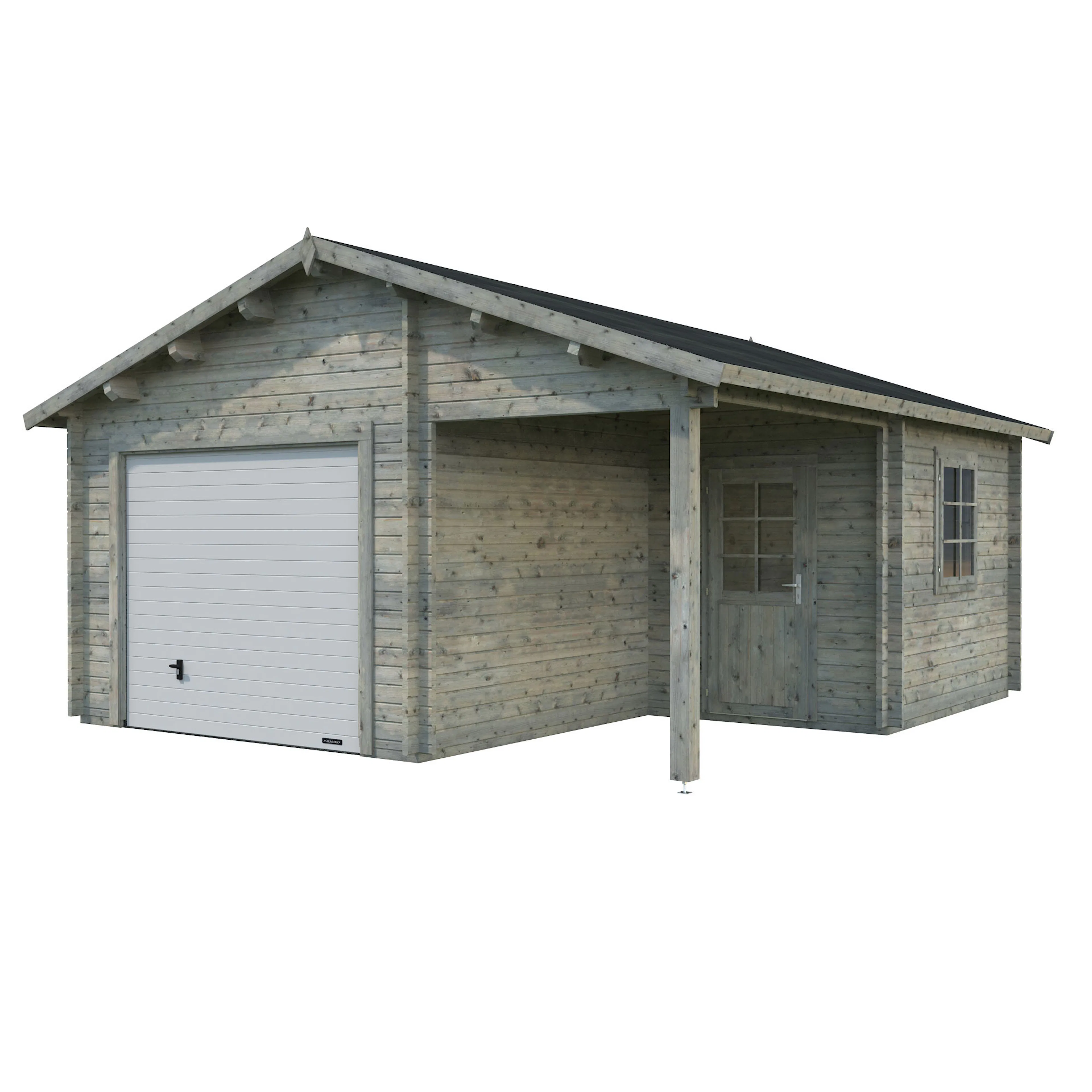 Roger 21,9+5,2 m2 with sectional door Grå dippad