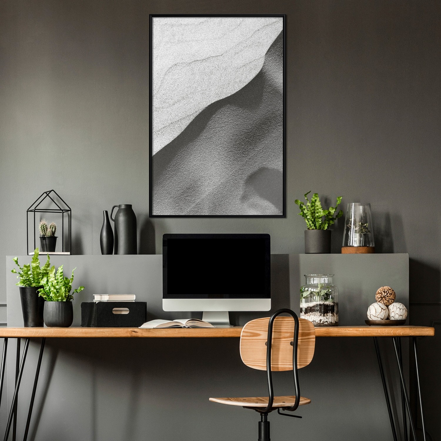 Affisch - Dunes [Poster] 40x60 Svart ram, 40x60 cm