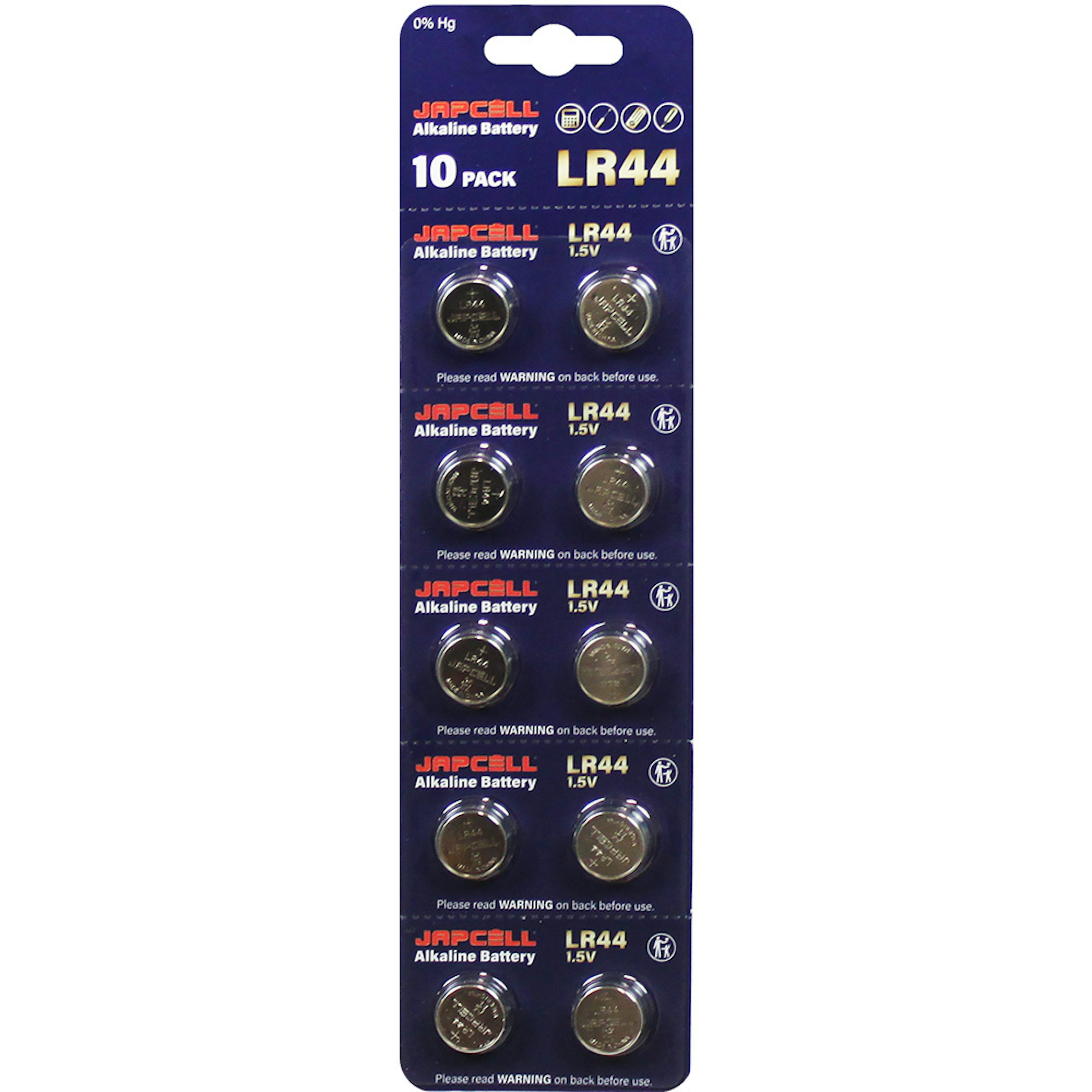 Batteri Japcell Alkaline LR44 10 St