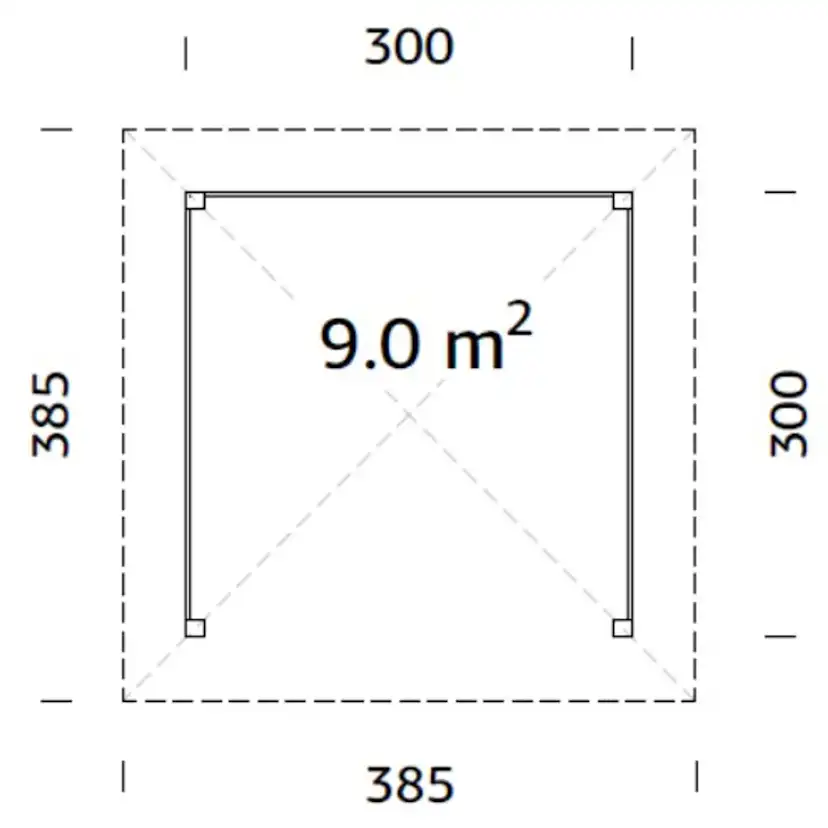Betty 9,0 m2 Brun dippad