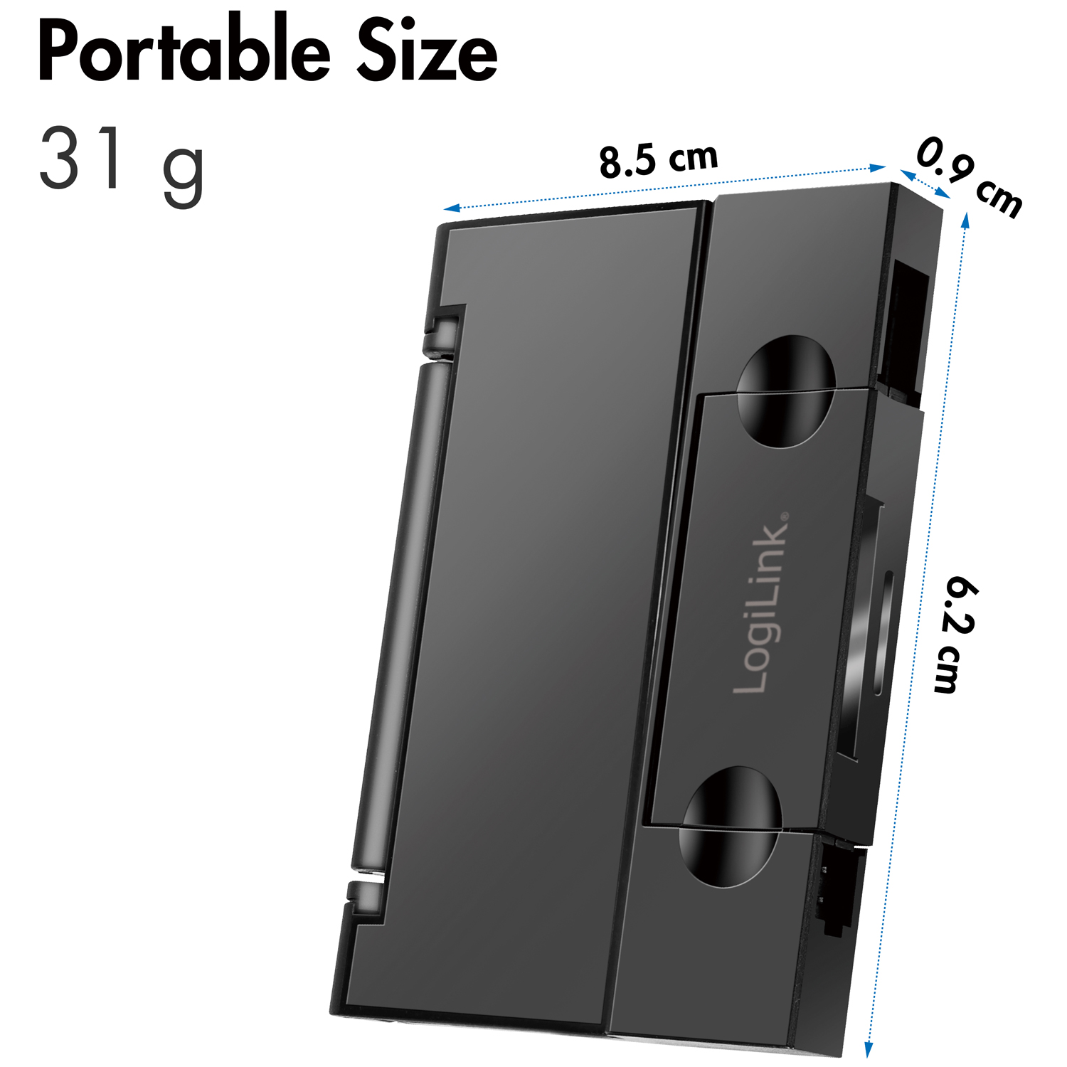 Minneskortsläsare LogiLink USB-C + USB-A MicroSD - och SD-kort inkl. Förvaring